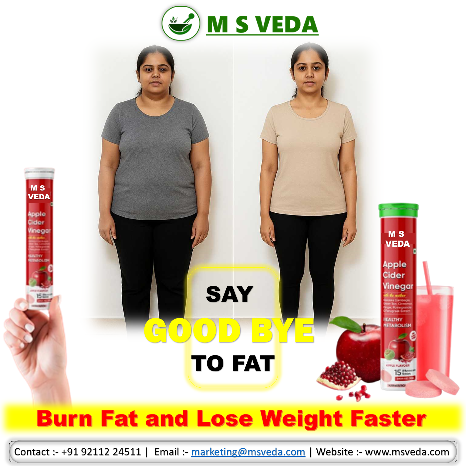 Burn Fat and Lose Weight Fast with Apple Cider Vinegar by M S Veda