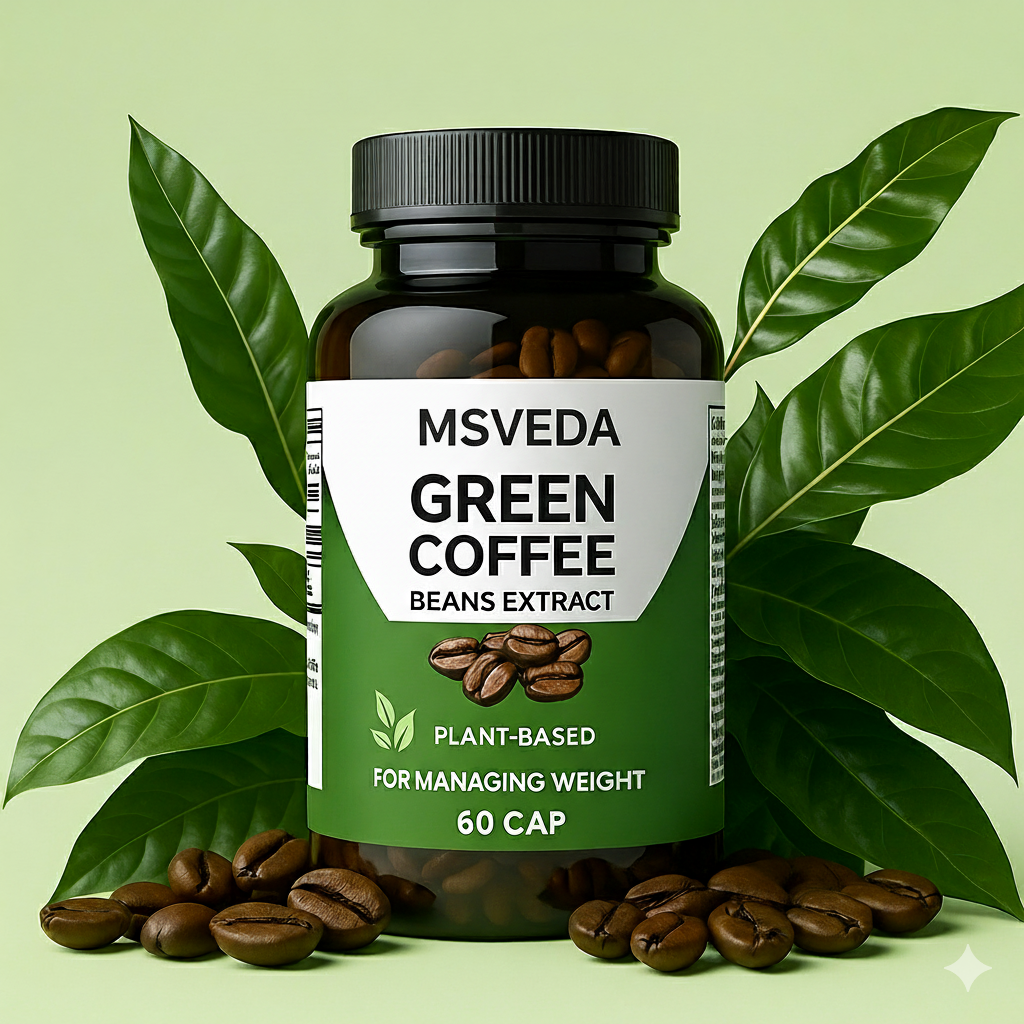 MSVEDA  Green - Coffee Beans Extract - Plant-Based - for managing weight (60 cap)