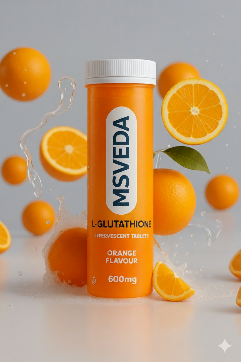 L-Glutathione Effervescent Tablets – 15N Packed with Vitamin C, Hyaluronic Acid & Biotin (Watermelon & Strawberry)