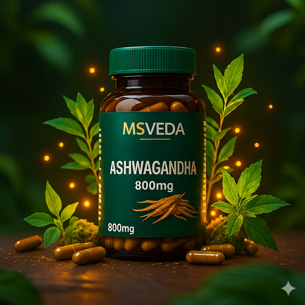 MSVEDA Ashwagandha Capsules- 800mg (30 Veg Cap)