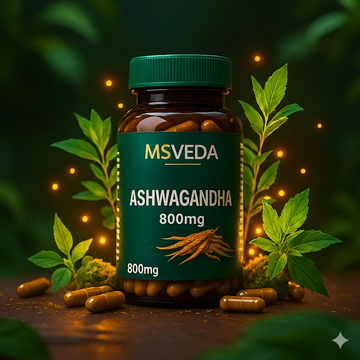 MSVEDA Ashwagandha Capsules- 800mg (30 Veg Cap)