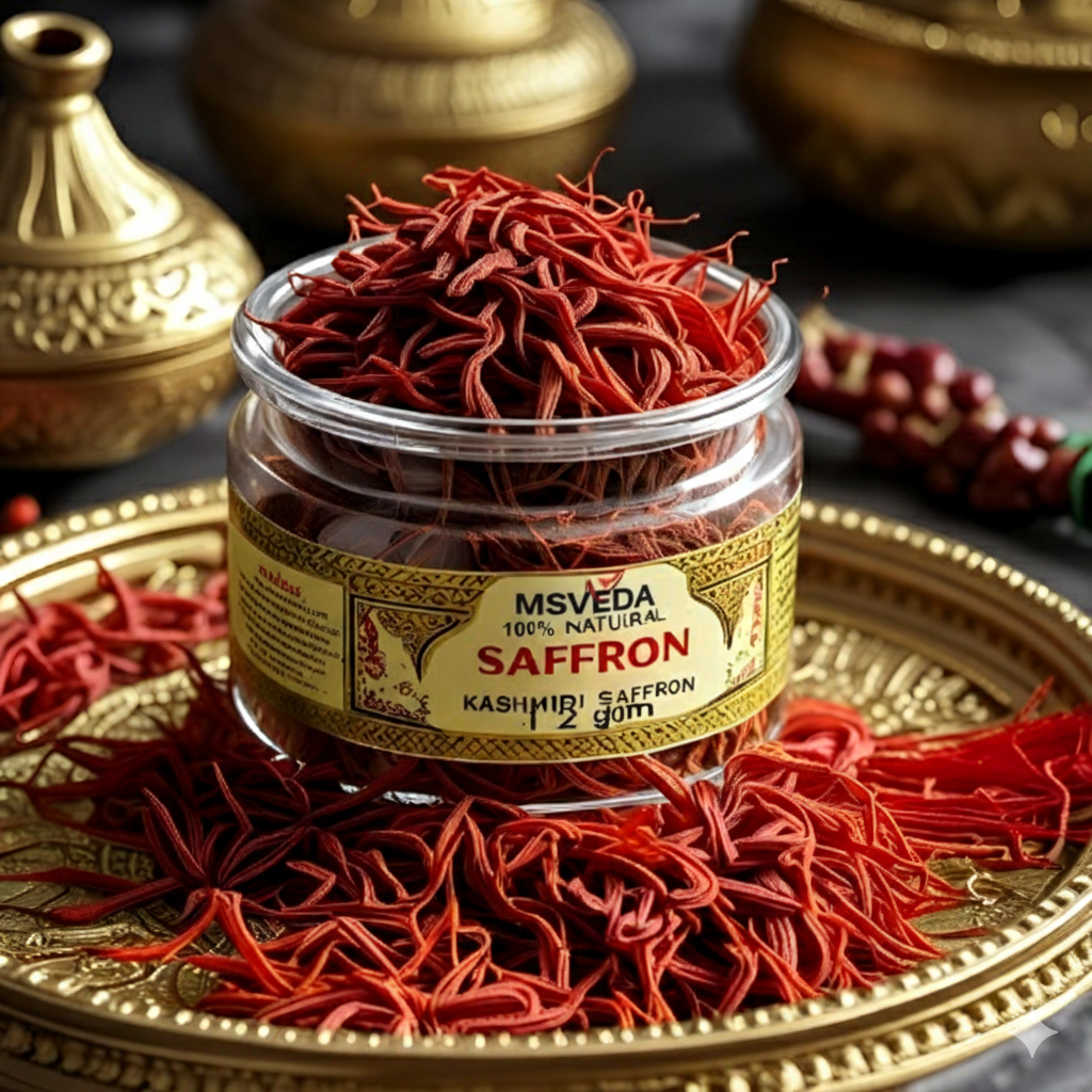 100% Natural Kashmiri Saffron(Zafran Leaves) - 1gm