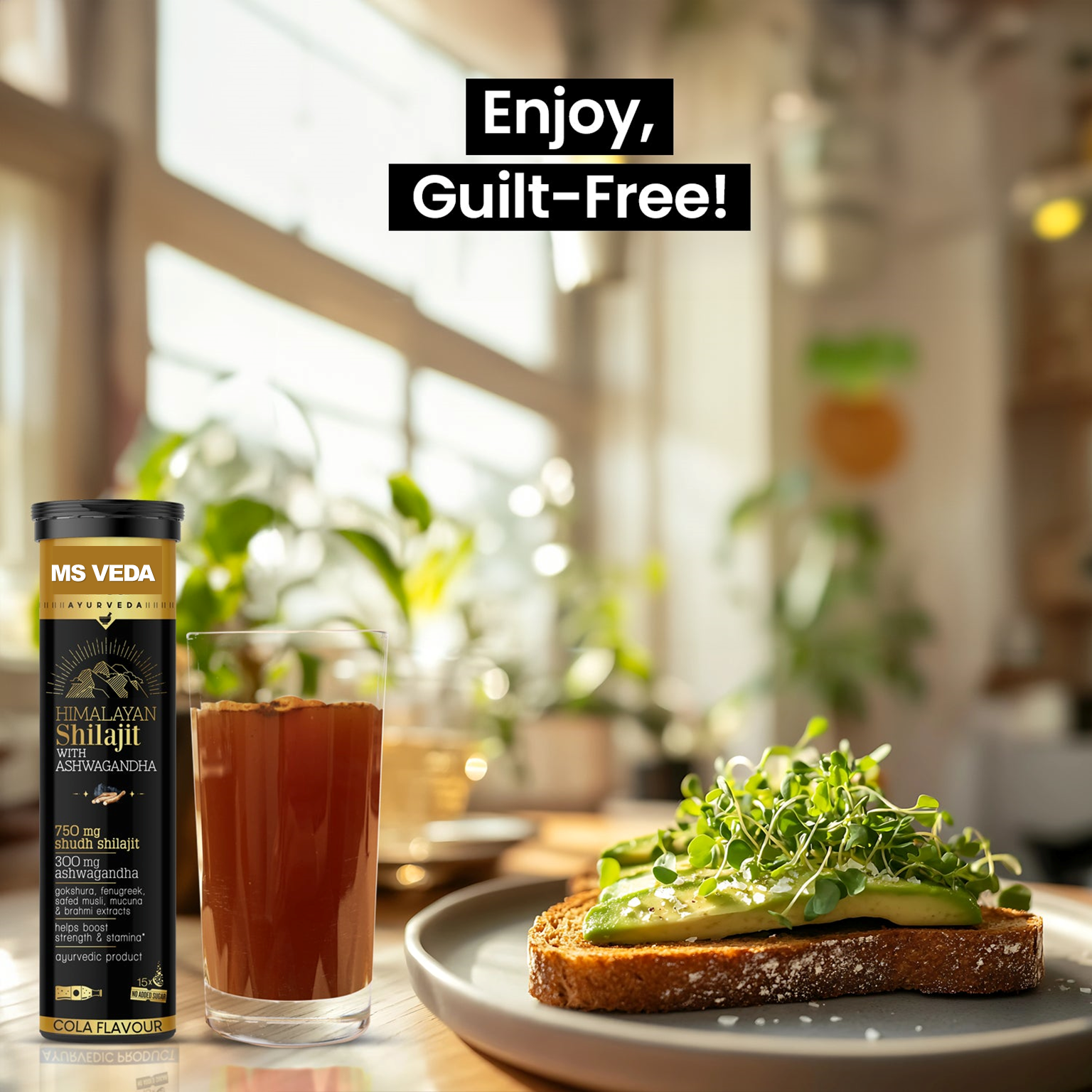 (Shilajit Elaichi) Pure Shilajit Effervescent with Ashwagandha