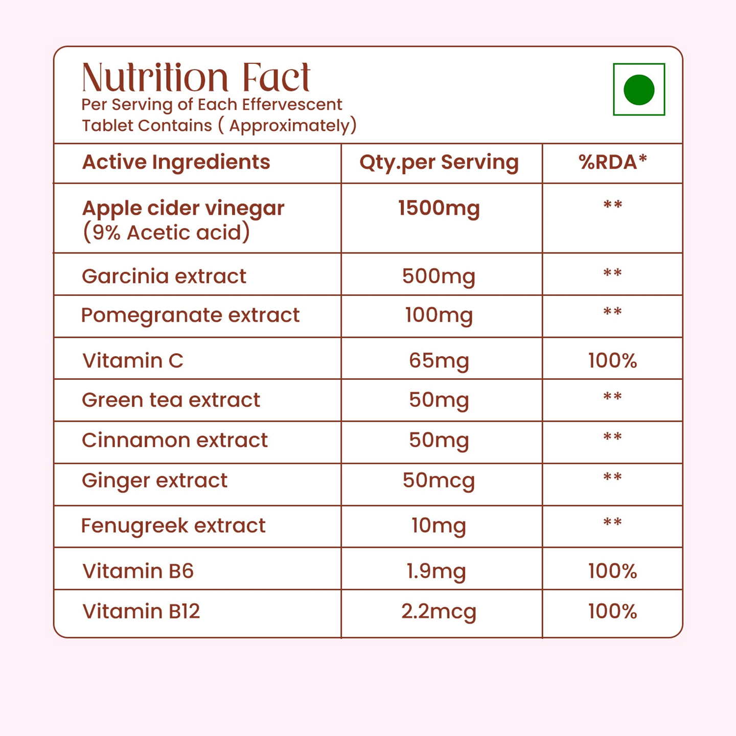 Apple Cider Vinegar Tablets with Lychee Flavored for Weight Management